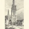 Estampe Eglise de Pleyben - Gabriel Toudouze