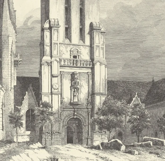 Estampe Eglise de Pleyben - Gabriel Toudouze