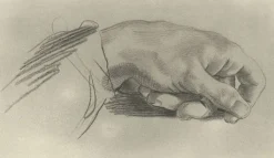 Sale Estampe Etude de main - Alphonse Alexandre Leroy Dessins