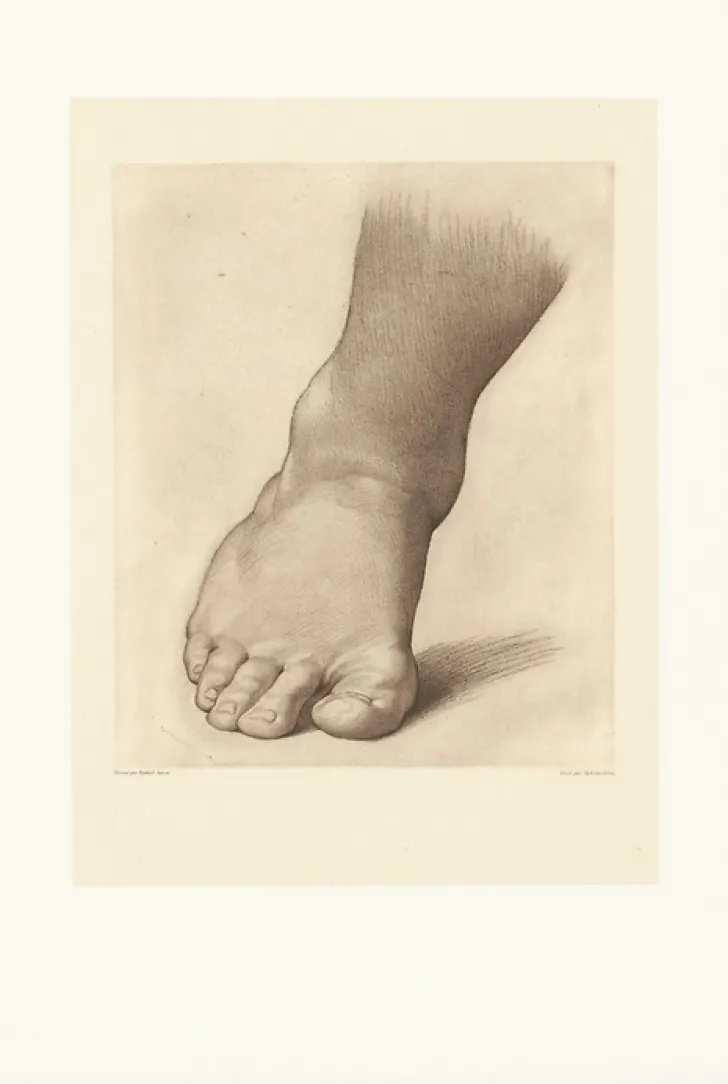 Discount Estampe Etude pour le pied droit du Saint Jean Baptiste dans le désert - Raphaël Dessins|Chefs D'Œuvre Des Musées