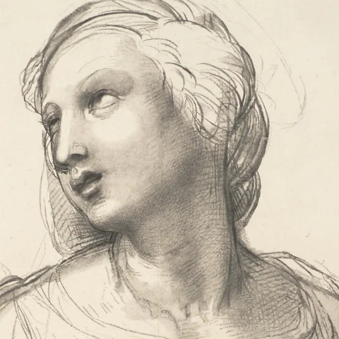 Estampe Etude pour Sainte Catherine d'Alexandrie