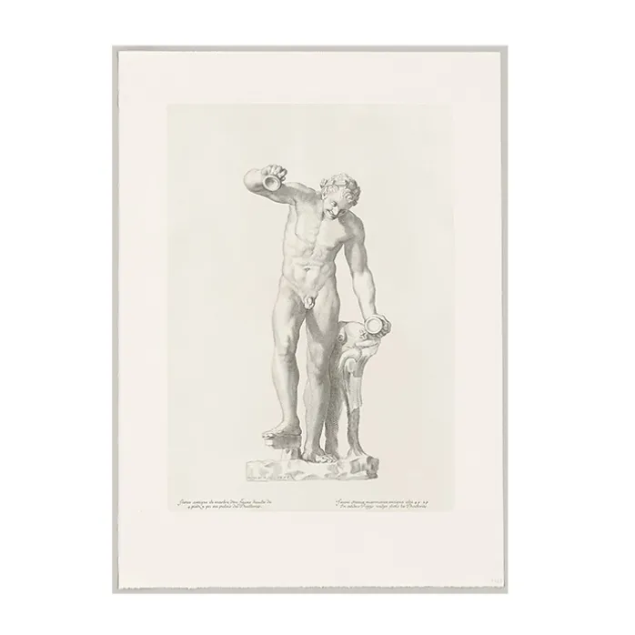 Estampe Faune dansant et jouant des cymbales