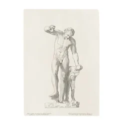 Estampe Faune dansant et jouant des cymbales