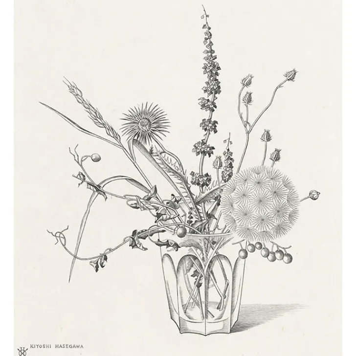 Online Estampe Fleurs des champs dans un verre (automne) - Hasegawa Nature, Fleurs Et Paysages|Art Moderne
