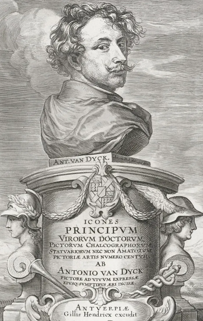 Estampe Frontispice - Anton van Dyck