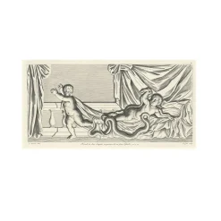 Estampe Hercule tue deux serpents - Nicolas Poussin
