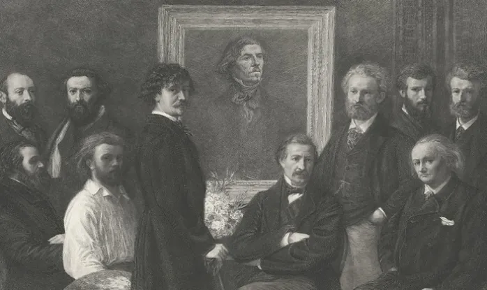 Estampe Hommage à Delacroix - Henry Fantin Latour