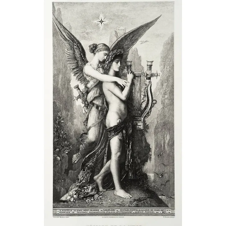 Estampe Hésiode et la muse - Gustave Moreau Chefs D'Œuvre Des Musées