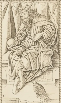 Estampe Imperator, carte 9, Le Tarot de Mantegna - Cécile Reims