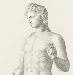 Estampe Jeune homme - Claude Mellan