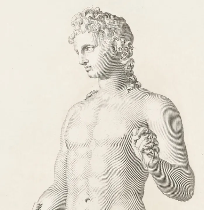 Estampe Jeune homme - Claude Mellan