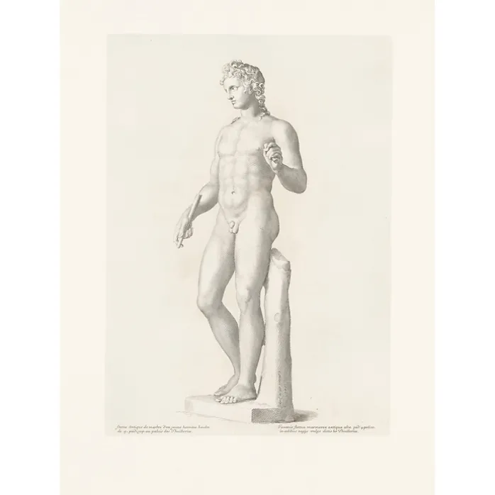 Estampe Jeune homme - Claude Mellan