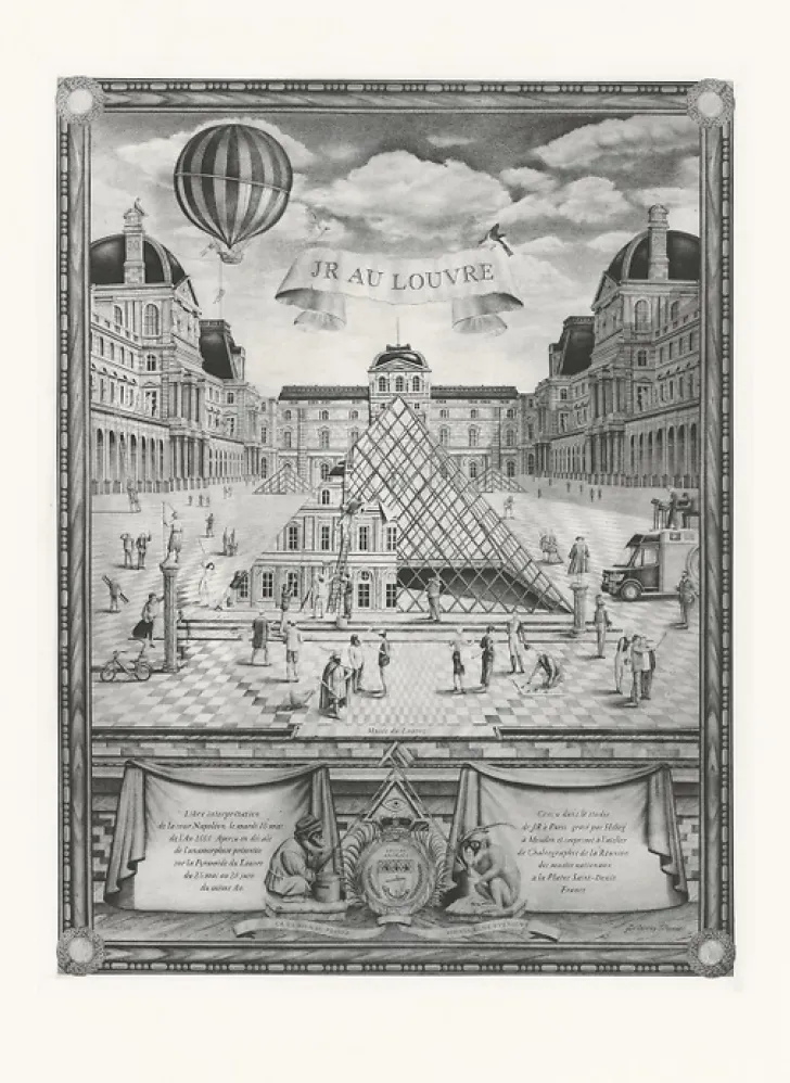 Estampe JR au Louvre 2016 Paris Et Le Louvre|Créations Contemporaines