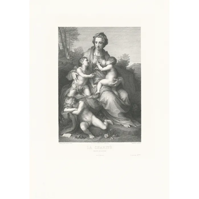 Estampe La Charité - Andrea del Sarto