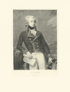 Estampe La Fayette - Joseph-Désiré Court