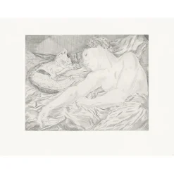 Online Estampe La femme au chat - Foujita Art Moderne