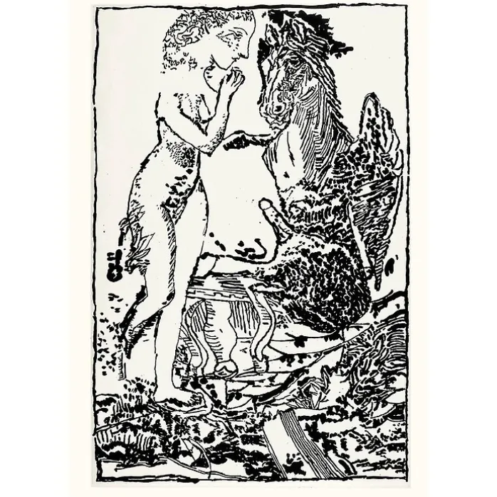 Estampe La jeune fille et la mort II - Jean-Pierre Pincemin