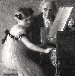 New Estampe La leçon de clavecin - Jules Alexis Muenier Chefs D'Œuvre Des Musées