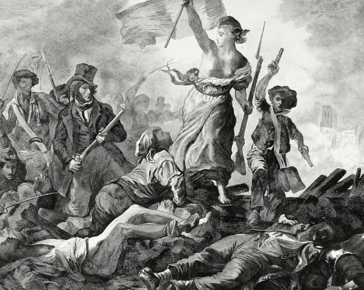 Clearance Estampe La Liberté guidant le peuple, 28 juillet 1830 - Eugène Delacroix Chefs D'Œuvre Des Musées|Personnages Et Évènements Historiques