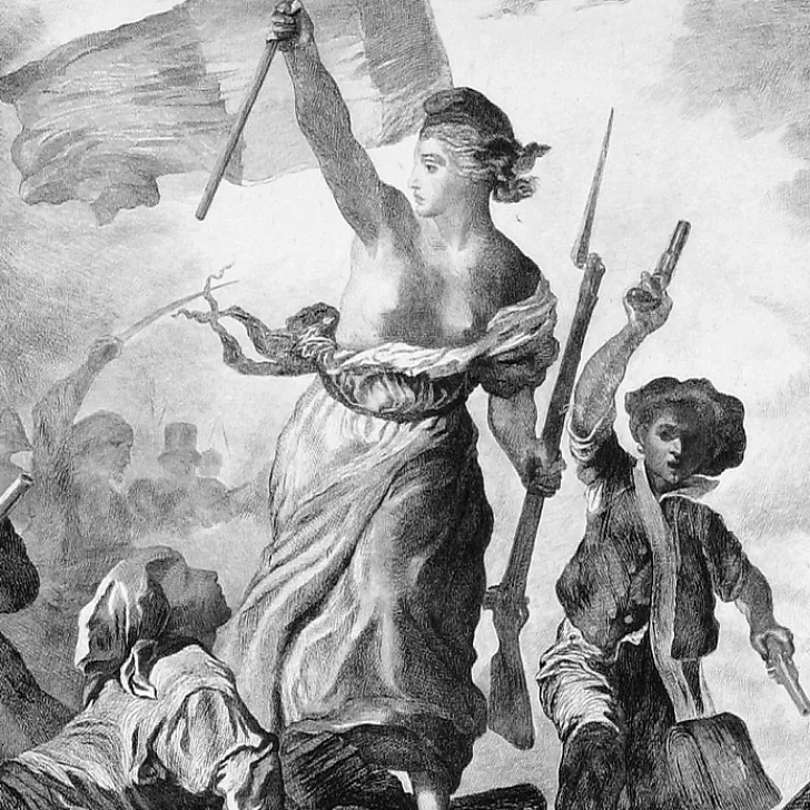 Clearance Estampe La Liberté guidant le peuple, 28 juillet 1830 - Eugène Delacroix Chefs D'Œuvre Des Musées|Personnages Et Évènements Historiques