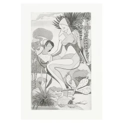 Clearance Estampe La Madone au cactus au Nouveau Mexique de Roderick Mead Créations Contemporaines