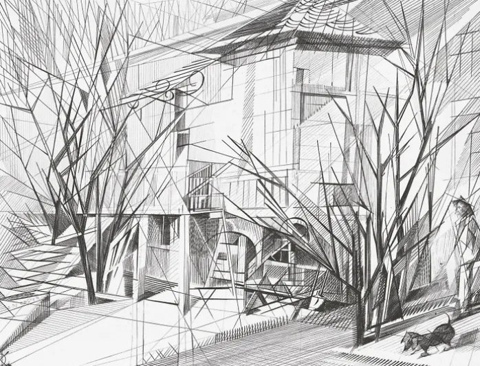 Estampe La Maison de Jacques Villon - Germaine de Coster
