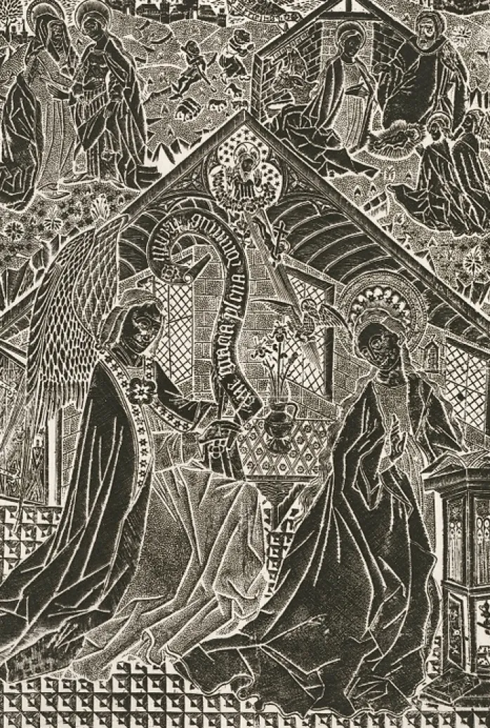 Estampe L'Annonciation - Le Maître au criblé
