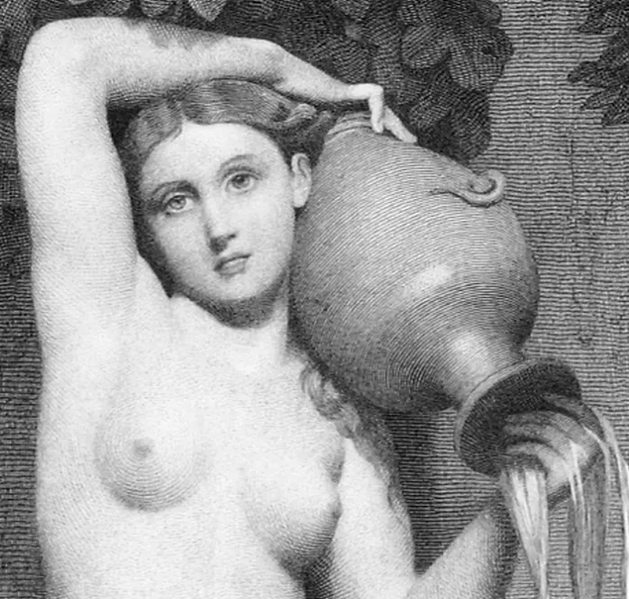 Estampe La source - Jean-Auguste-Dominique Ingres