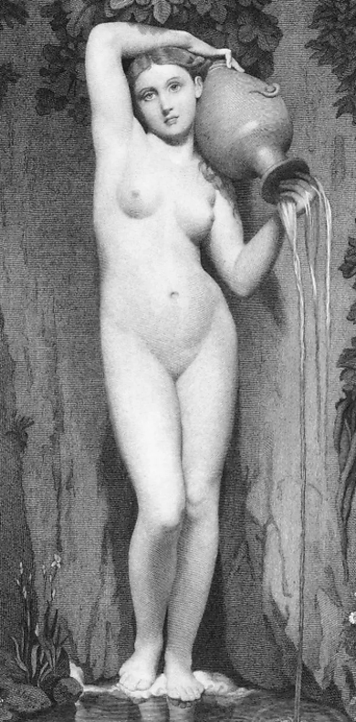 Estampe La source - Jean-Auguste-Dominique Ingres