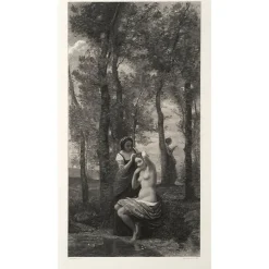 Estampe La toilette - Corot