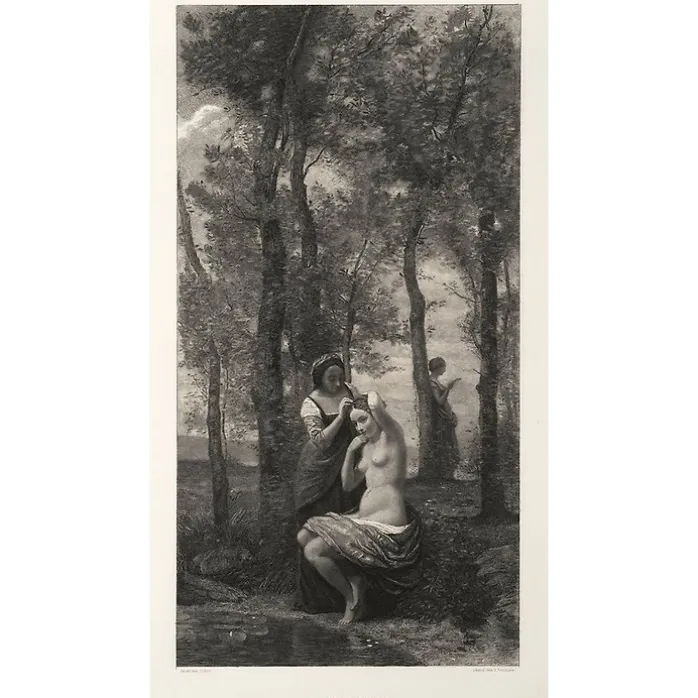 Estampe La toilette - Corot