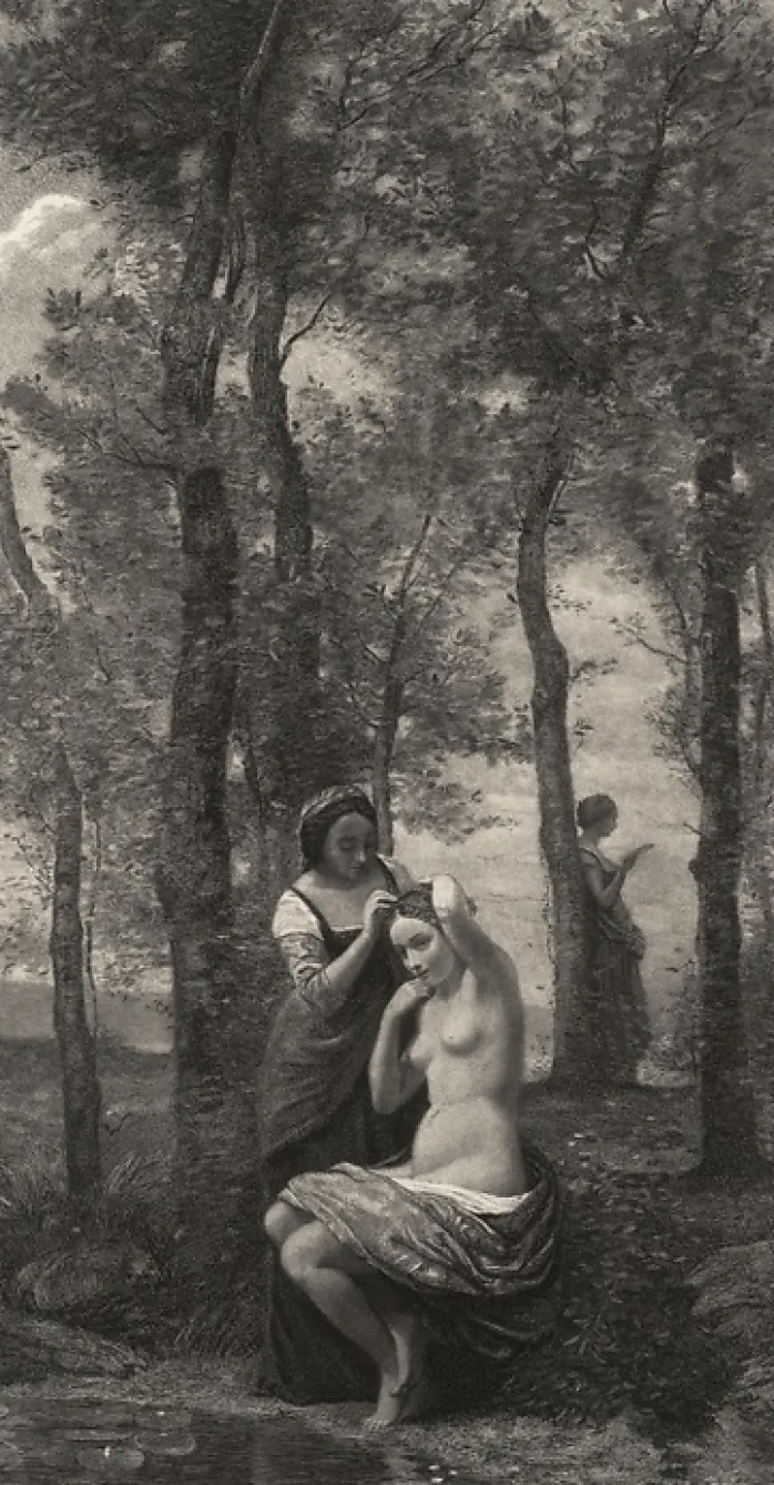 Estampe La toilette - Corot