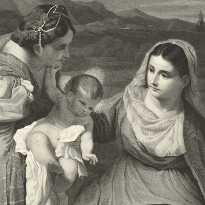 Estampe La Vierge Au Lapin - Le Titien