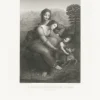 Estampe La Vierge et l'Enfant Jésus avec sainte Ann - Léonard de Vinci