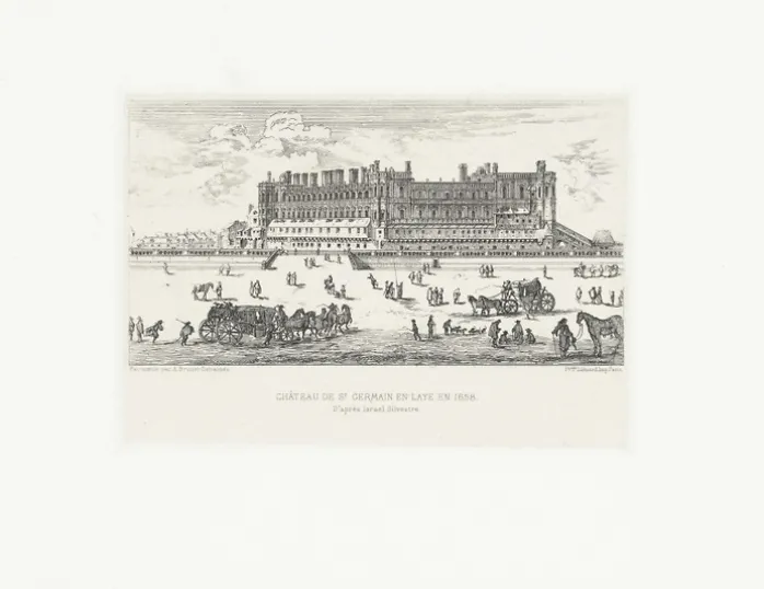 Estampe Le château de Saint-Germain-en Laye, en 1658 - Israël Silvestre