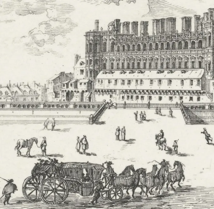 Estampe Le château de Saint-Germain-en Laye, en 1658 - Israël Silvestre