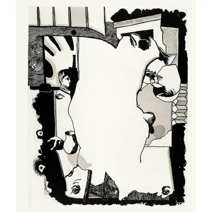 Estampe Le deuxième repas des paysans - Jean-Michel Alberola 1996
