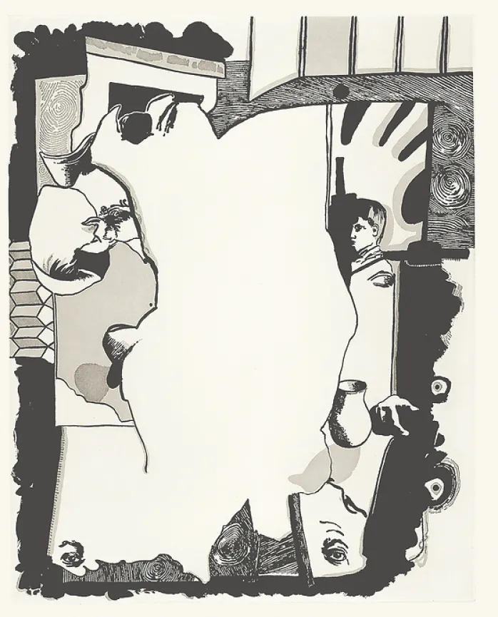 Estampe Le deuxième repas des paysans - Jean-Michel Alberola 1996