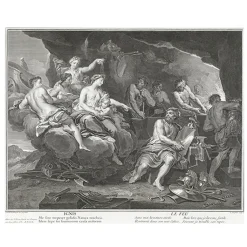 Outlet Estampe Le Feu : Vénus demande à Vulcain de forger des armes Chefs D'Œuvre Des Musées