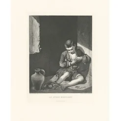 Online Estampe Le jeune mendiant - Bartolomé Esteban Murillo Chefs D'Œuvre Des Musées