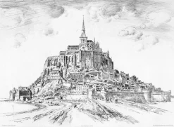 Best Estampe Le Mont Saint-Michel - Georges Gobô Architecture Et Villes