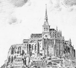Best Estampe Le Mont Saint-Michel - Georges Gobô Architecture Et Villes