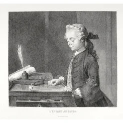 Outlet Estampe L'enfant au toton - Jean-Siméon Chardin Chefs D'Œuvre Des Musées