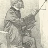 Estampe Le peintre Melotte devant son chevalet - Emile-Frédéric Nicolle