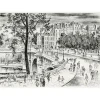 Sale Estampe Le Pont Neuf à Paris - Jacques Boullaire Paris Et Le Louvre|Art Moderne