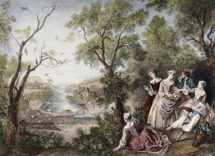 Outlet Estampe Le printemps ou L'oiseleur - Nicolas Lancret Chefs D'Œuvre Des Musées