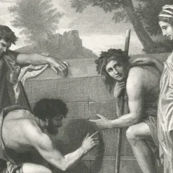 Estampe Les bergers d'Arcadie - Nicolas Poussin