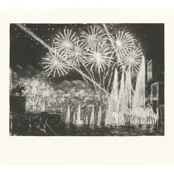 Estampe Les Fontaines Lumineuses (Exposition1937) - Raphaël Drouart