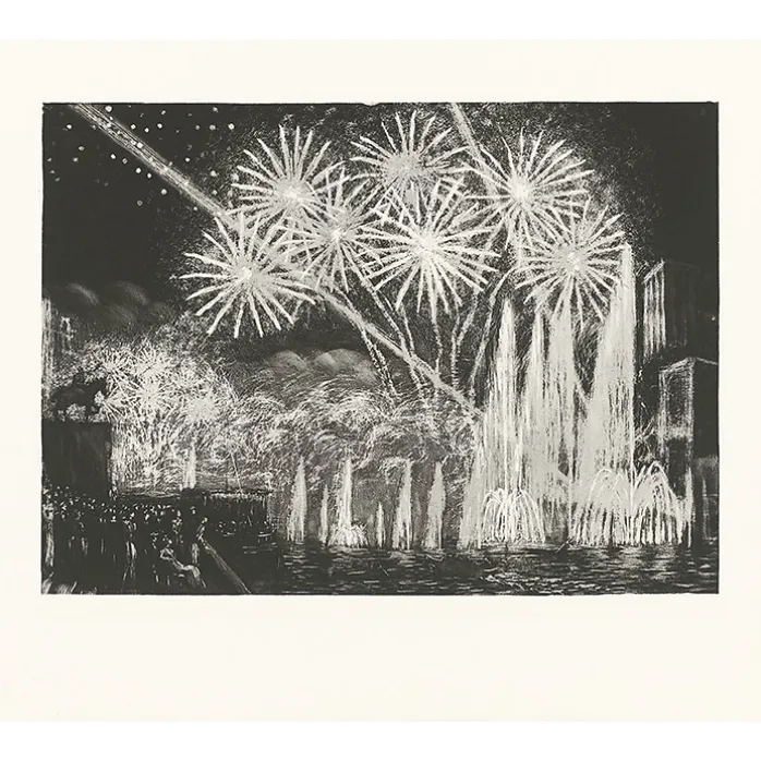 Estampe Les Fontaines Lumineuses (Exposition1937) - Raphaël Drouart