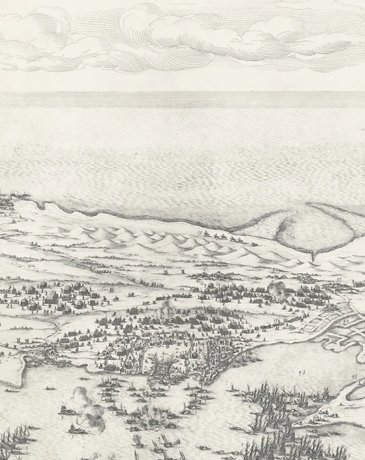 Online Estampe Le siège de l'île de Ré, en 1627 - Jacques Callot Personnages Et Évènements Historiques